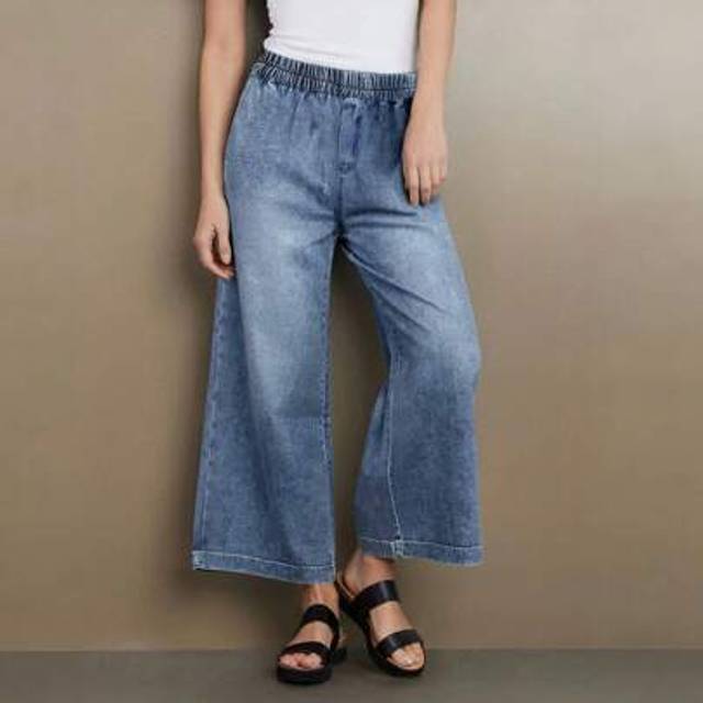 SHEIN Women&#39;s Casual Loose Elastic Waist Straight Leg Jeans, Spring/Summer
