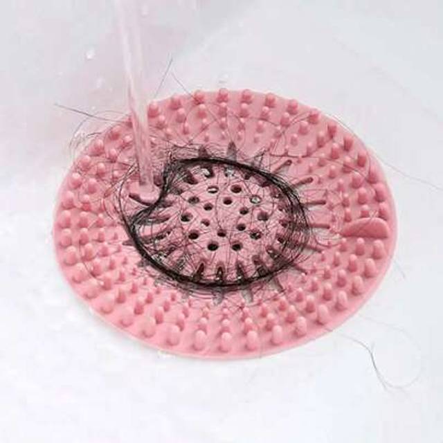 SHEIN 1pc Bathroom Drain Hair Catcher, Silicone Sink Strainer, Fits Kitchen Sink Drain Mesh Filter