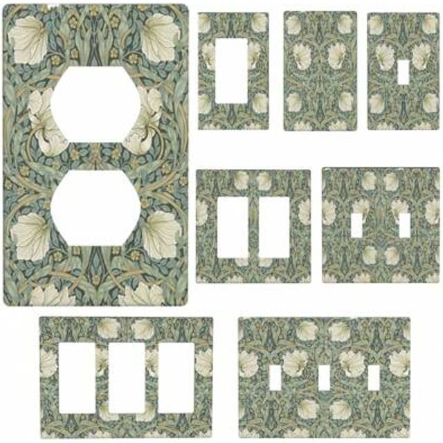 SHEIN Vintage Green Floral Wall Plates Decorative Light Switch Cover Plate Light Switch Cover Plate Decorative Wall Plate Outlet Covers Wall Plate