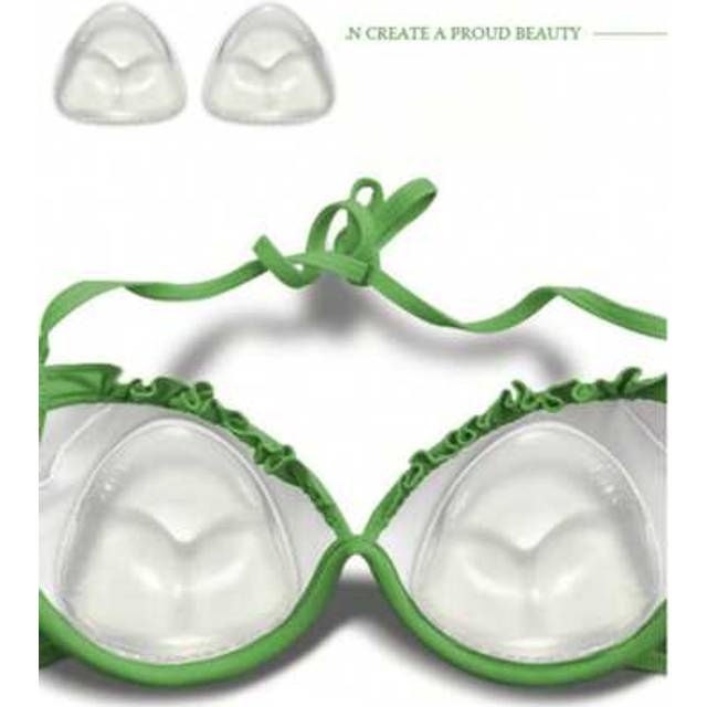 SHEIN 1pair Women Invisible Padding Magic Bra Inserts Bra, Bikini Breast Petals, Thickened Chest Pad Insert,Breast Push Up Pads, Swimsuit Silicone Bra Pad,