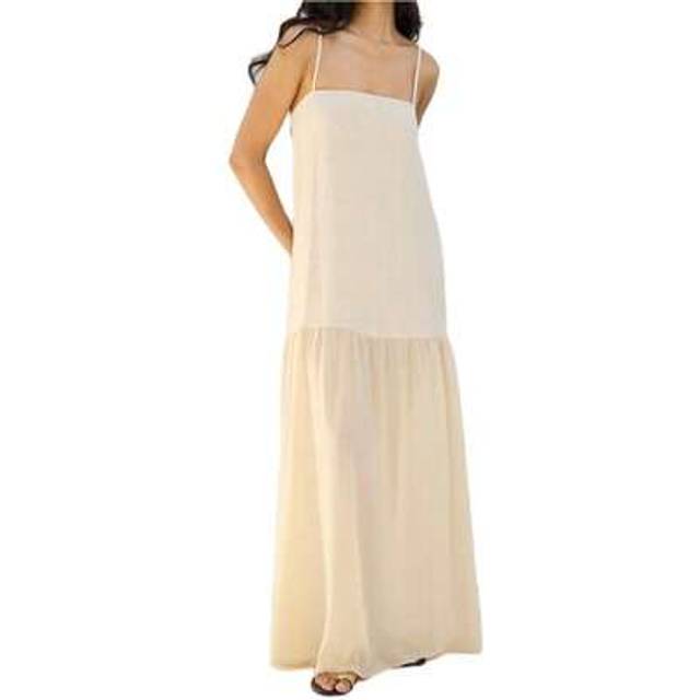 SHEIN Women Y2K Spaghetti Strap Maxi Dress Boho Flowy Cami Dress Backless Loose Sundress Summer Holiday Beach Dress