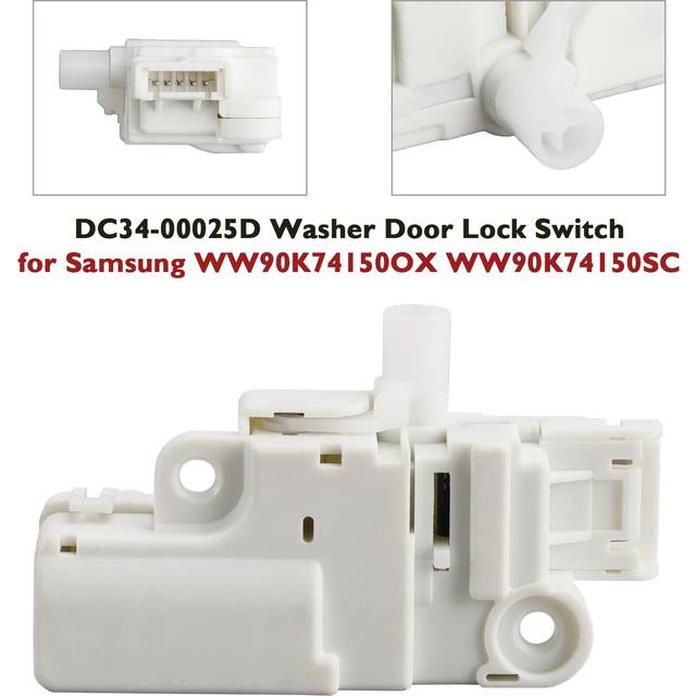 DC34-00025D Washer Door Lock Switch for Samsung WW90K74150OX WW90K74150SC