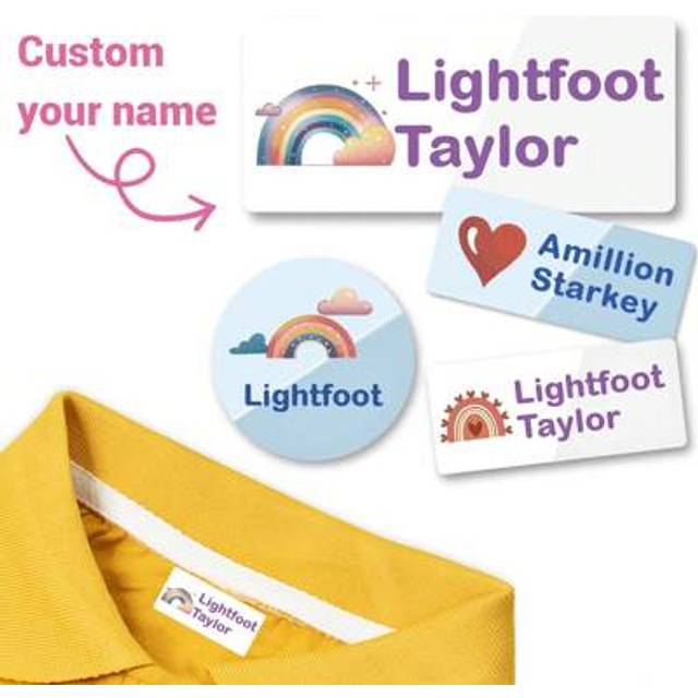 SHEIN 89pcs No Ironing, Washable, Custom Name Labels For Clothing Labels For Camp, Personalized Name Stickers For Water Bottles Labels Daycare Reusable, Clo