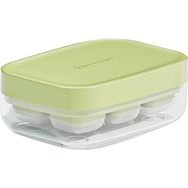 6 Compartment Mini Ice Cube Mold Ice Making Summer Ice Storage Box Mini Ice Tray for Home Green green