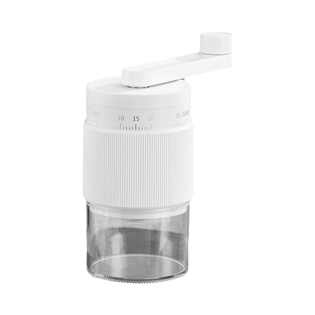 Coffee Grinder Small Hand-Cranked Machine with 30 Adjustable Settings for Home Travel Camping A
