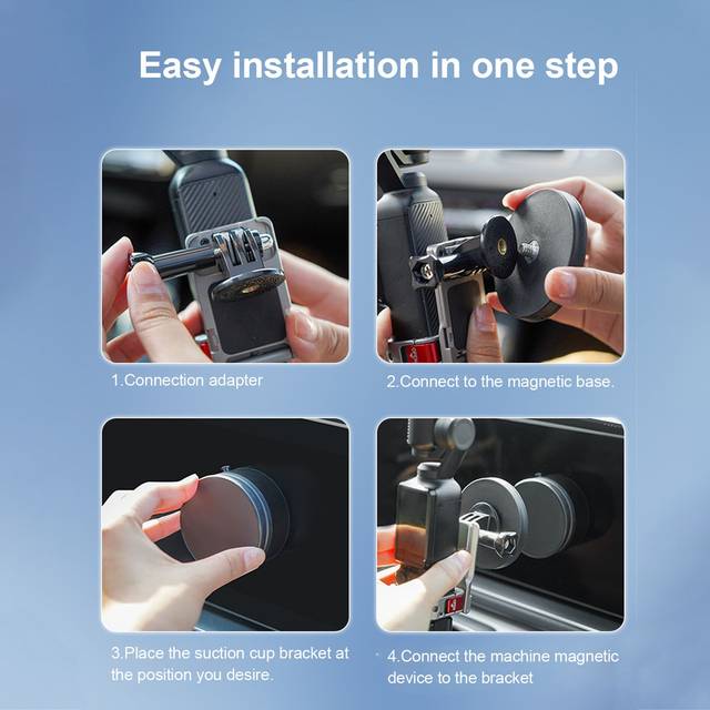 Electric vacuum magnetic suction cup phone mount zinc alloy universal stron kit