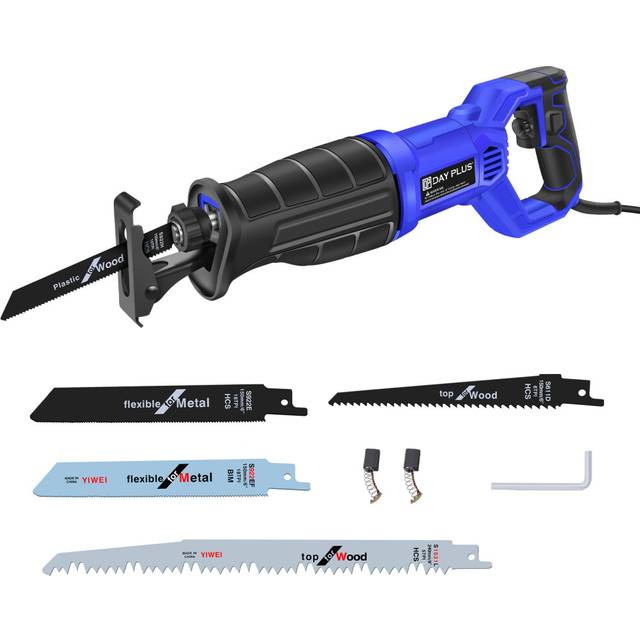 Electric Reciprocating Saw for Metal Wood PVC 900W Woodworking Saw with 5 Saw Blades Lightweight