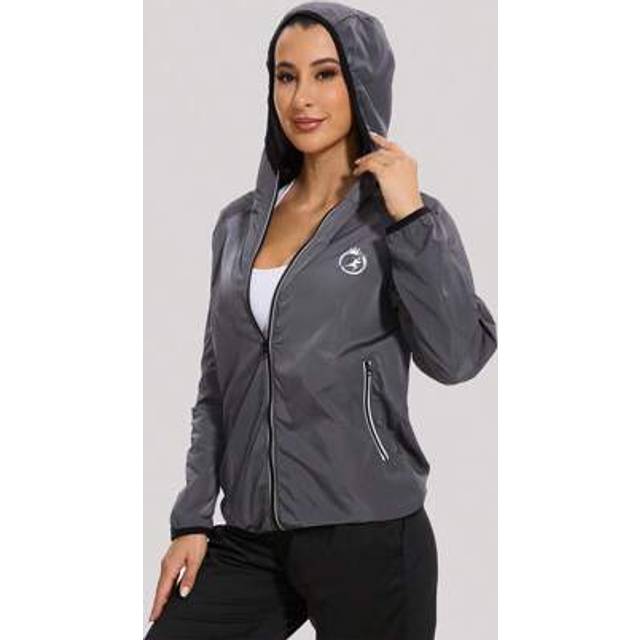 SHEIN Summer Workout Women Raincoat Lightweight Waterproof Rain Jackets Packable Hooded Windbreaker For Hiking Outdoor Travel
