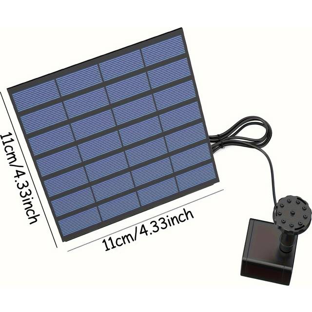 TEMU Solar-powered Water Fountain Pump - Portable & Floating Design For Bird Baths, Gardens, , And Outdoor
