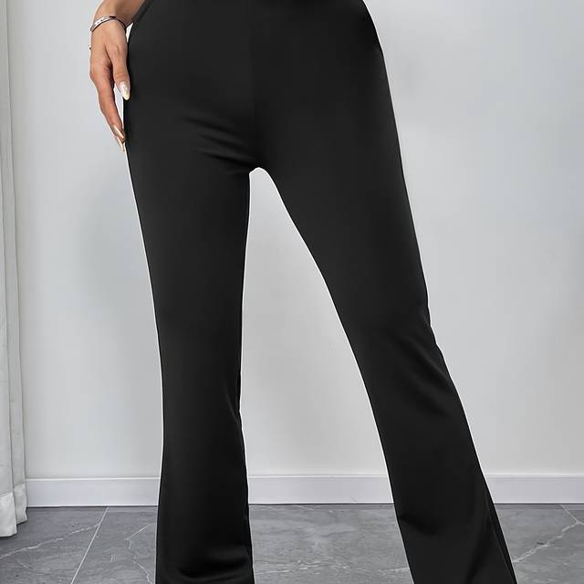 TEMU Women's Elegant High-waisted Leggings, Popular Loose Casual Wide-leg Flared Pants, Suitable For, Fitness, .