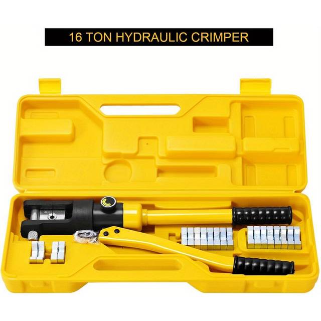 TEMU Ergomaster 16 11 Dies Hydraulic Wire Terminal Crimper Tool With Carry Case