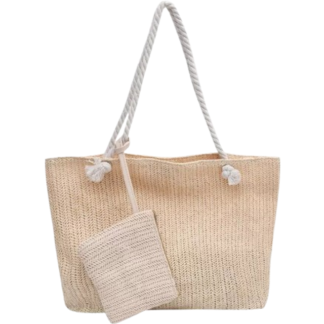SHEIN Lightweight, Casual Minimalist Straw Bag With Coin Purse For Teen Girls Women College Students Perfect For College, Outdoors, Travel, Outings, Vacatio