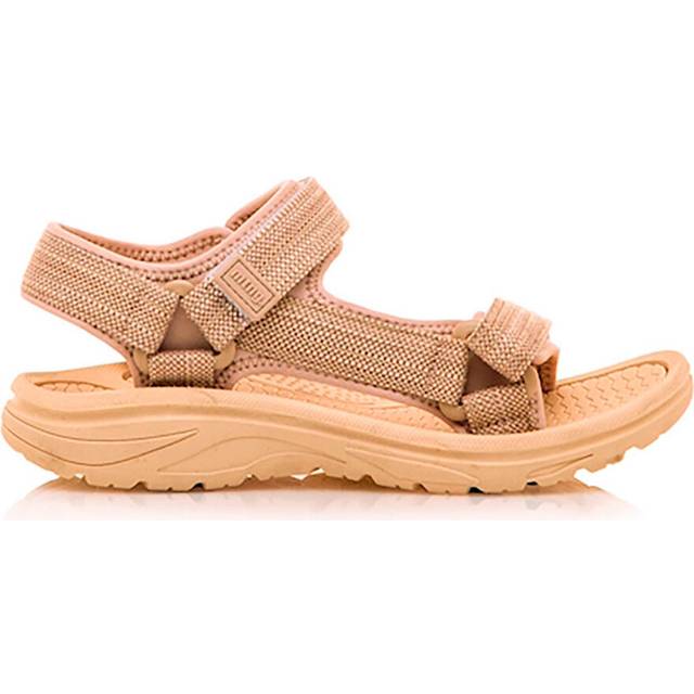 Mustang for woman. 60804 Tornado beige sandals (37), Fabric, Flat, Velcro, Casual