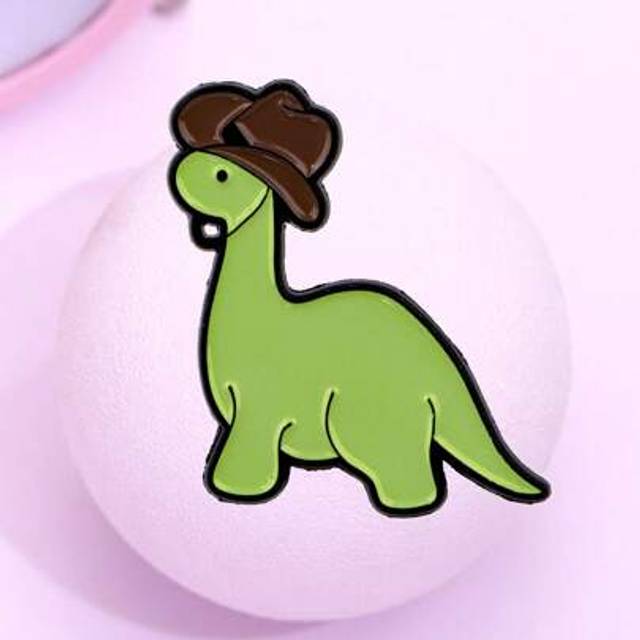 SHEIN 1PC Cute Dinosaur Enamel Pin Brooch Pines Lapel Pins Badge On Backpack Clothing Accessories Cartoon Jewelry Party Decorations Gift