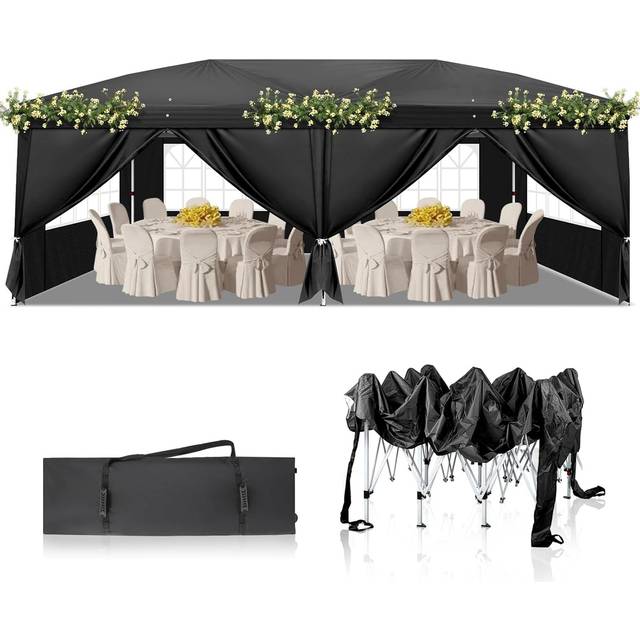 TEMU Bonnlo Pop Up Gazebo 3x6m Gazebo With Sides Person Setup Instant Outdoor Canopy Folding Garden Gazebo Party Tent