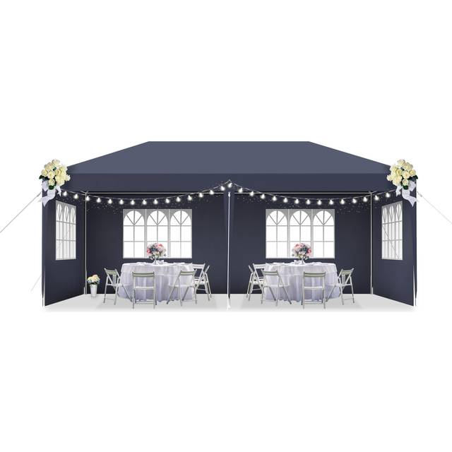 TEMU Versatile Party Tent Gazebo With Side Panels - 3x3m, 3x6m, 3x9m Options, Pe Tarpaulin For Weddings, Events, And Outdoor Commercial Use