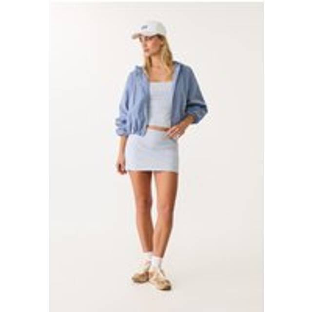 Stradivarius Balloon fit hooded jacket Sky blue XS