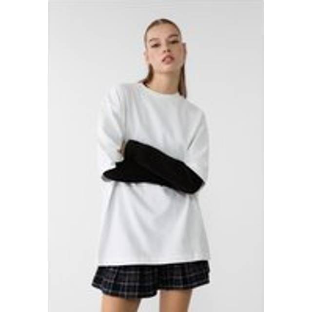 Stradivarius Oversize short sleeve T-shirt White L
