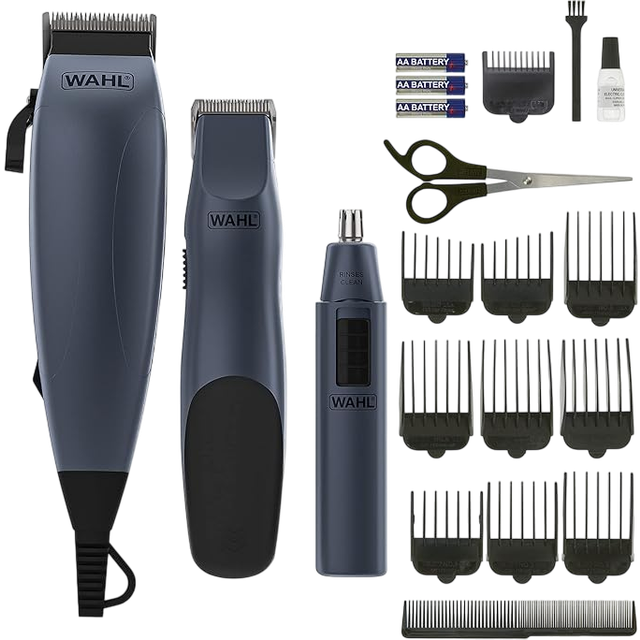 Wahl 3-in-1 Hair Clippers, Nose Trimmer and Stubble Trimmer with Storage Case