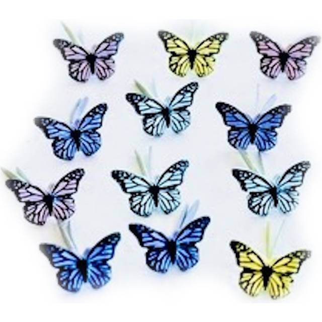 Eyelet outlet shape brads 12pcs - mini butterfly 2