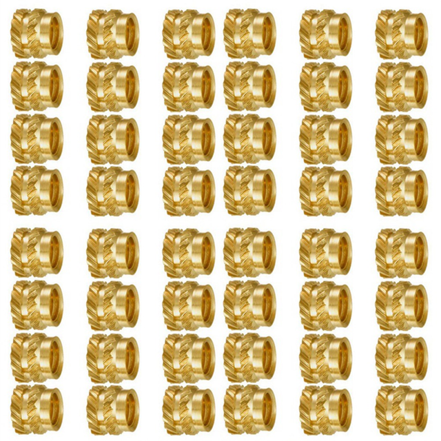 400Pcs M3 Thread Knurled Brass Threaded Heat Set Resistant Insert Embedment Nut,M3X5X4,For 3D Printer Voron 2.4 Etc