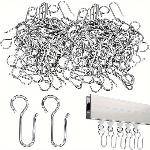 TEMU 60pcs Stainless Steel Curtain Hook Accessory Set