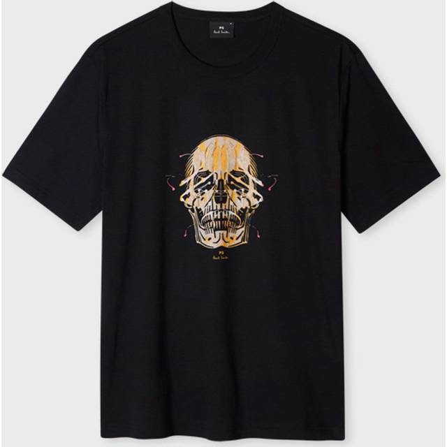 PS Paul Smith Mens Relaxed Fit Skull T-Shirt - Colour: 79 Black - Size: Large