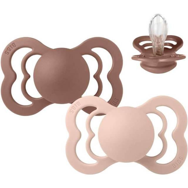 BIBS Supreme Silicone Size 2 Woodchuck/Blush 2-pack - Multi