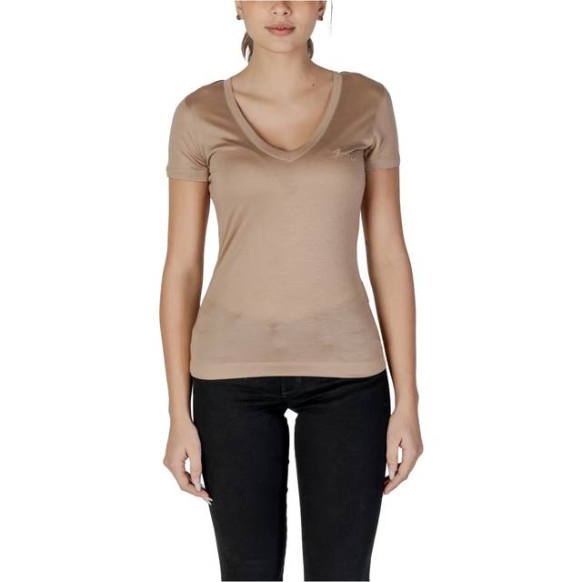 Basic women's V-neck T-shirt Guess - Marron - S