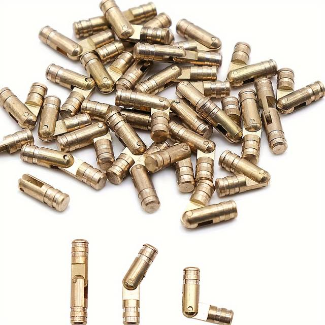 TEMU 30pcs Barrel Hinges, Hidden Hinges Brass Mini Hidden Furniture Hinges For Diy Jewelry Box, Hand Craft Cabinet Door (0.2-0.8in)