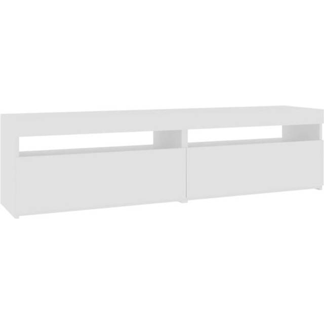 vidaXL TV Cabinets 2 pcs with LED Lights White 75x35x40 cm
