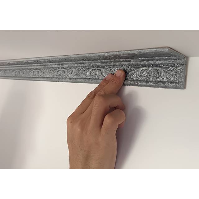 TEMU Carving Flowers Foam Molding Trim Self-adhesive Wall Stickers Decora Ceiling Corner Lines Stickers Background Wall Frames Waistline Sticker