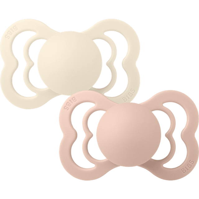 BIBS Supreme Silicone Size 2 Ivory/Blush 2-pack - Multi