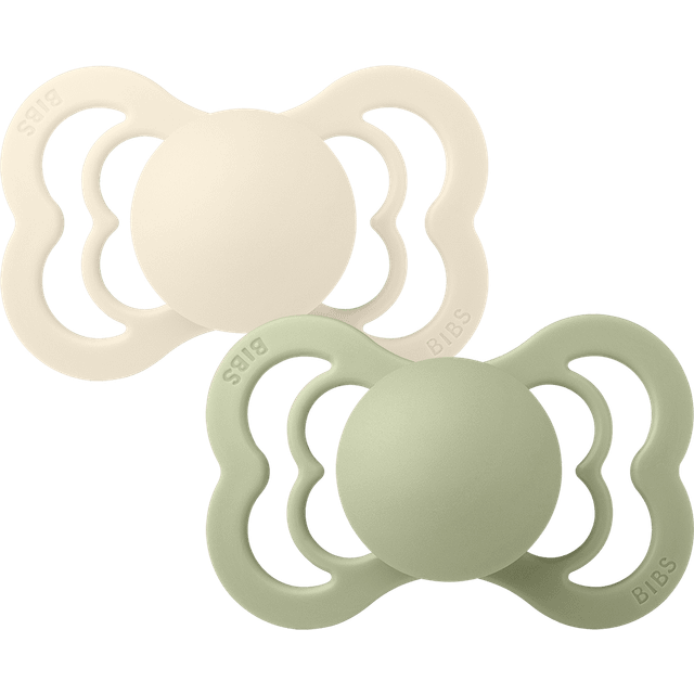 BIBS Supreme Silicone Size 2 Ivory/Sage 2-pack - Multi