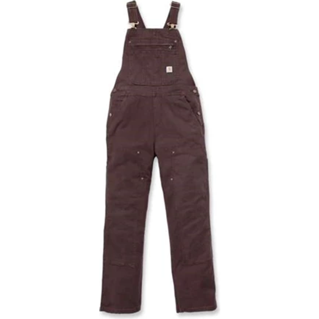 Carhartt Dam Rugged Flex® lös passform canvas haklapp overall, Mörkbrunt, M