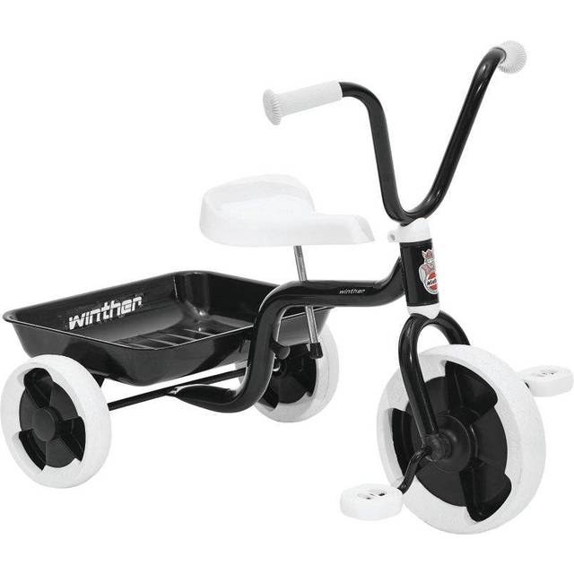 Winther Trehjuling Cykel m. Tiplad, Svart