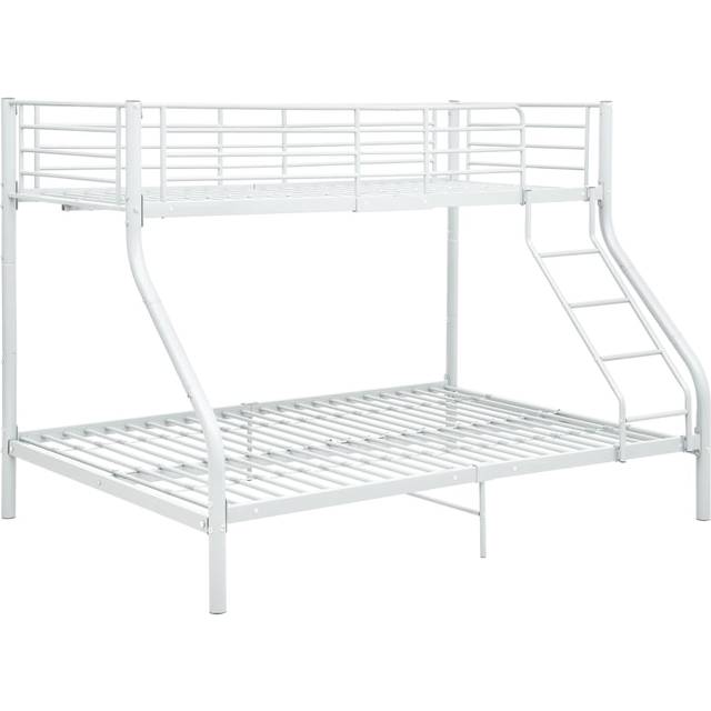 vidaXL Våningssäng vit metall 140x200/90x200 cm