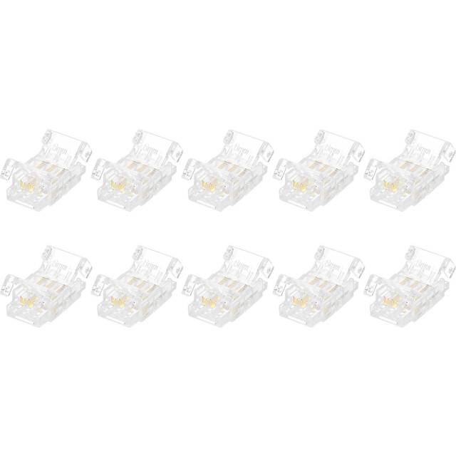 10 pcs led strip connector 3 pin 8mm solderless led connectors for strip lights