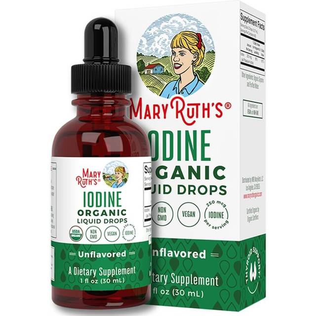 MaryRuth's  Organic Iodine Liquid Drops  Unflavored  250 mcg  1 fl oz (30 ml)