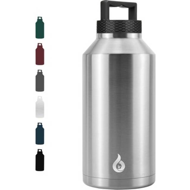 BJPKPK Half Gallon Water Bottle Insulated  Dishwasher Safe 64 oz Water Bottle with Handle  Leakproof BPA Free Water Jug  Large Metal Water Bottle for
