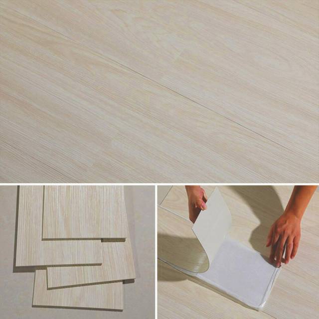(M18 Light Grey Oak) 5mÂ² Self Adhesive Wood Effect PVC Floor Tiles