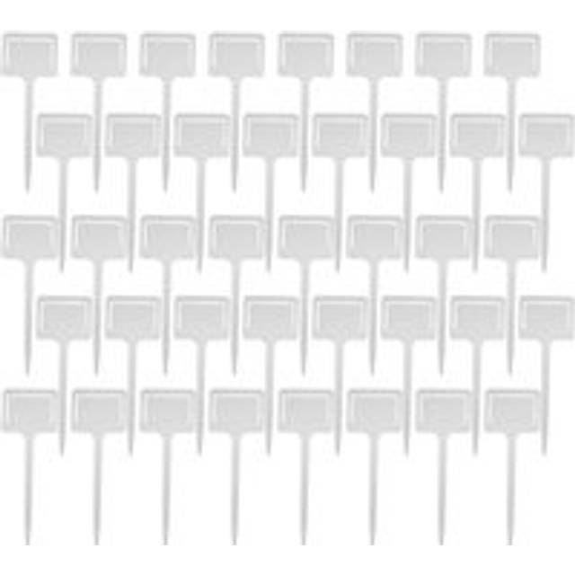 Tlily - 40Pcs Plant Labels 2.5 x 7 Inch Plastic T-Type Tags Nursery Garden Markers for Outdoor and Indoor