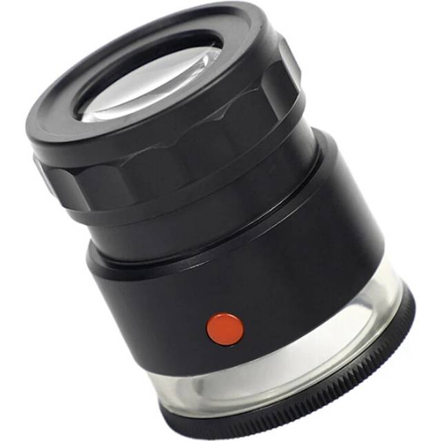 10X Stand Measuring Magnifier Scale Loupe LED and UV Lights Illuminated Magnifying Glass Rechargeable for Jewelry Gem