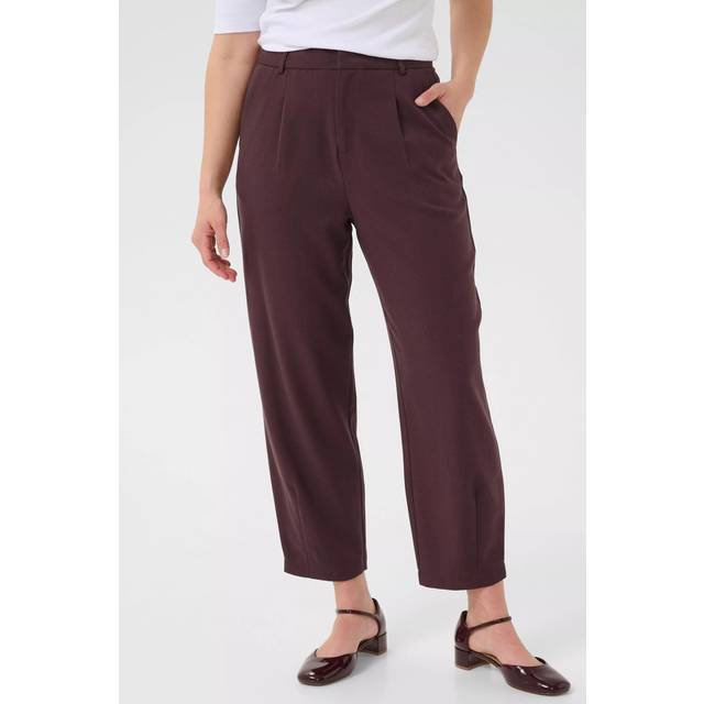 KAFFE KAmerle Tailored Mid Cropped Polyester Blend Trousers