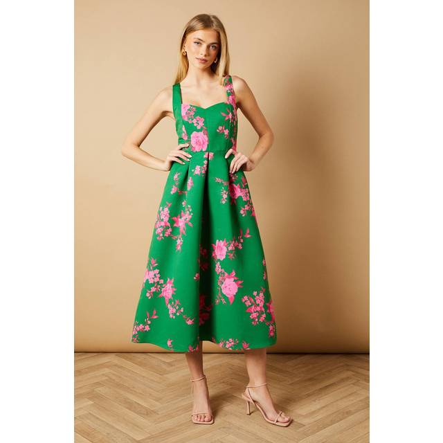Oasis green midi dress womens occasion dresses