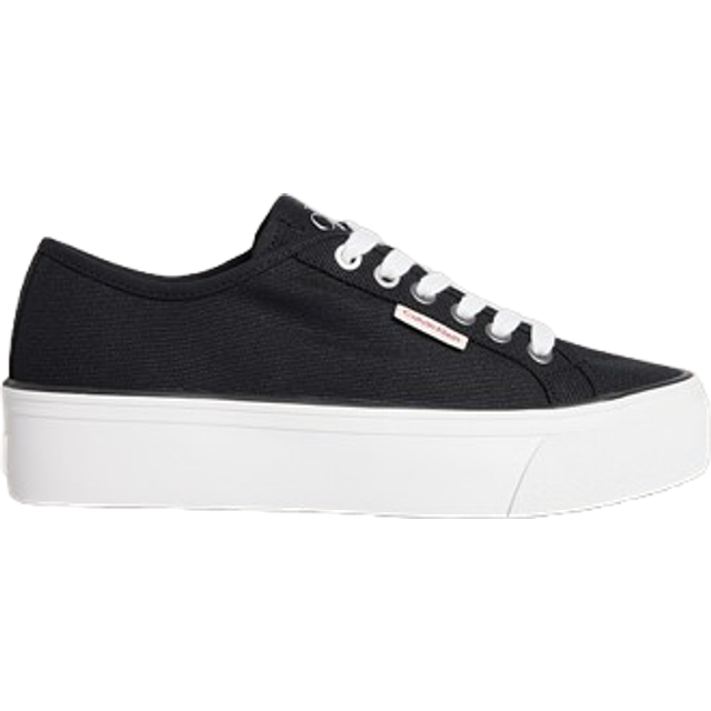 Calvin Klein Jeans for woman. YW0YW01763 Trainers Vulc Flatform Low black (40), Laces, Casual, Sustainable