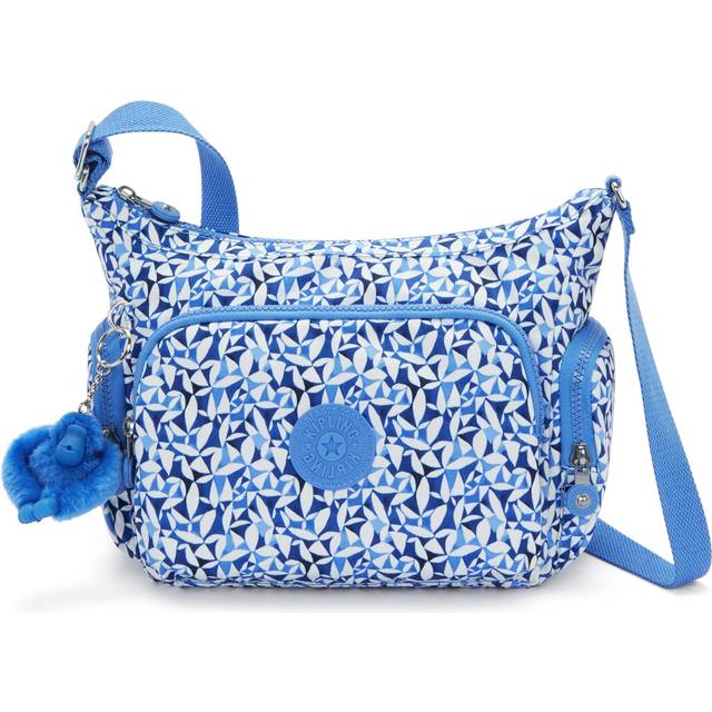 Kipling Crossbody Bag Gabb S Crazy Leaves Print Medium Woman 100% Recycled Polyester