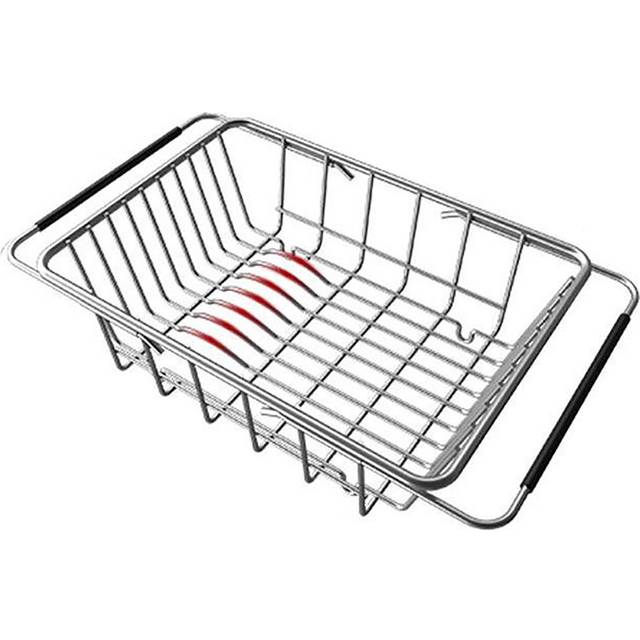 Sink Drain Basket Stainless Steel Kitchen Dish Drainer Expandable Sink Drying Rack for Tableware