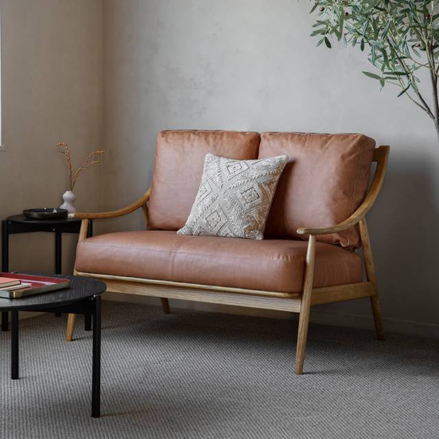 Folkert 2 Seater Love Seat - Brown (90cm H X 118.5cm W X 90cm D)