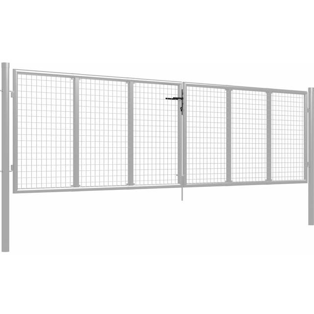 Adelene 14' x 5' (4.15m x 1.5m) Metal Gate (415.01cm W X 150.01cm H X 0.99cm D)